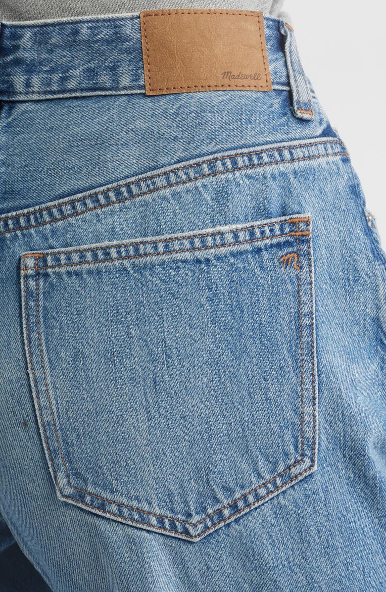 Madewell The Darted Barrel Leg Jeans: Raw Hem Edition, Alternate, color,