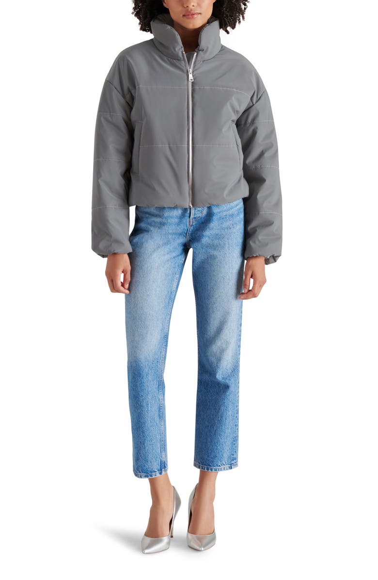 Steve Madden Polar Reflective Quilted Puffer Jacket, Alternate, color,