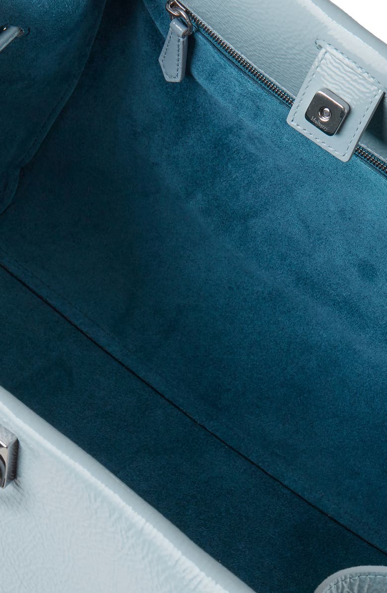 Mulberry Iris Spongy Patent Leather Top Handle Bag, Alternate, color,