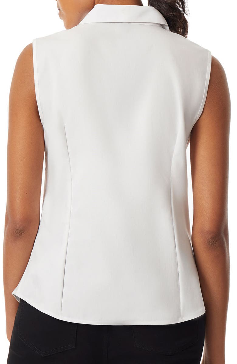 Jones New York Sleeveless Cotton Blouse, Alternate, color, White