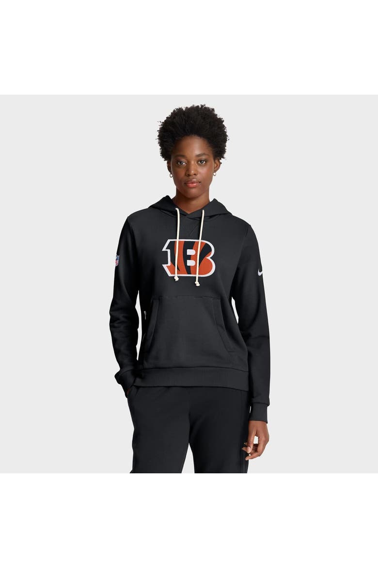 Women's Nike Black Cincinnati Bengals Sideline Standard Issue Initial Home Dri-FIT Hoodie, Main, color, Black