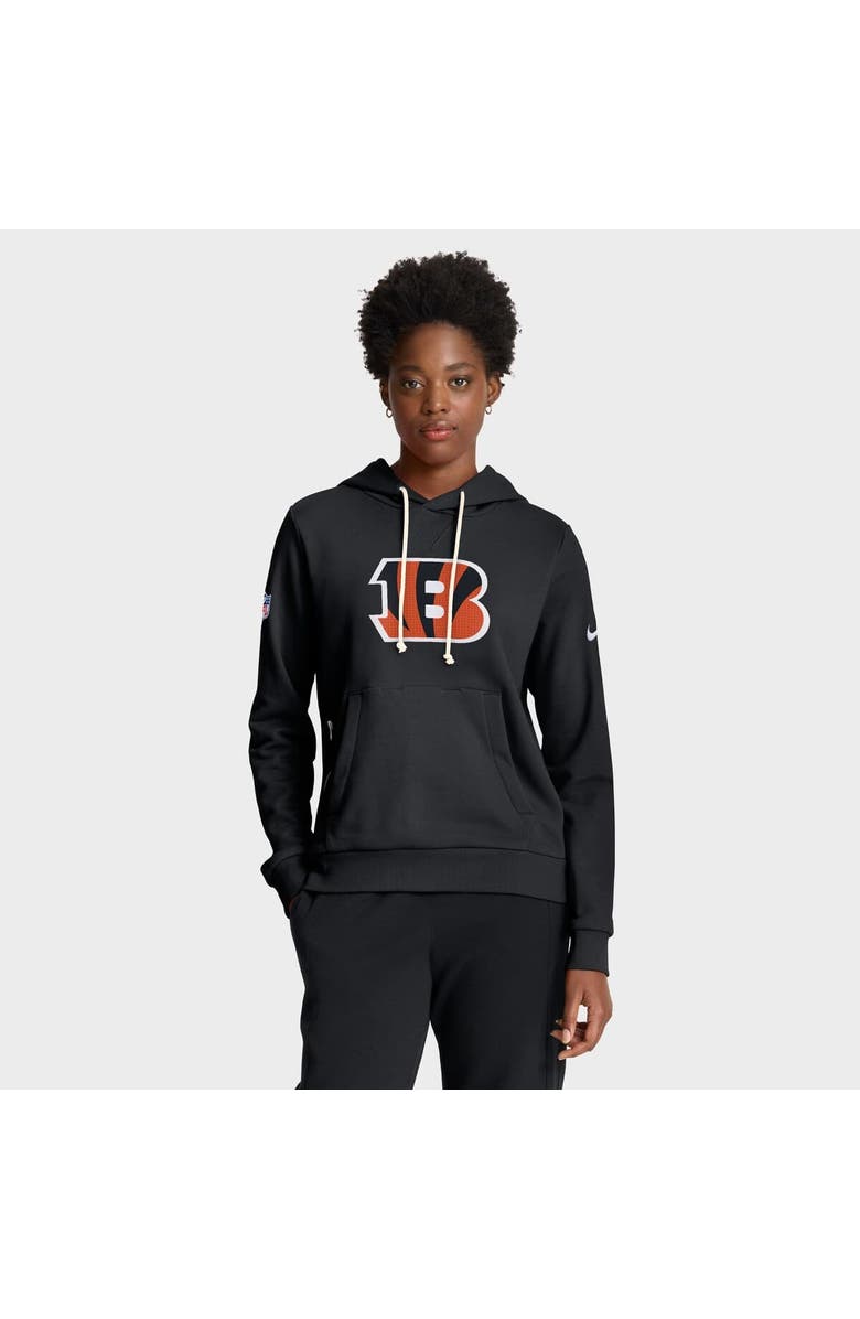 Nike Women's Nike Black Cincinnati Bengals Sideline Standard Issue Initial Home Dri-FIT Hoodie, Main, color, Black