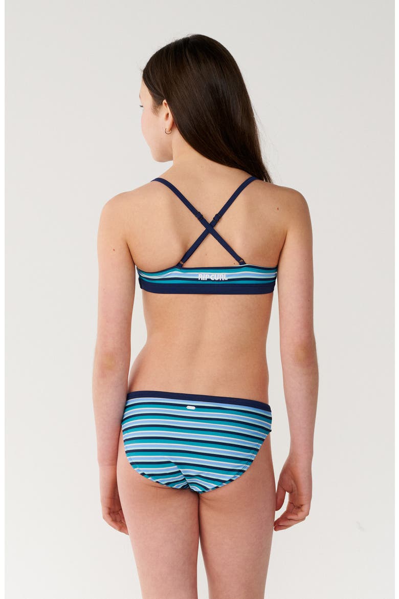 Kids' Tropical Stripe Two-Piece Swimsuit, Alternate, color, 150