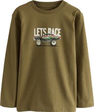 NEXT Kids' Let's Race Cotton Graphic T-Shirt