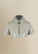 Contessa Mills Circe Shiny Leather Cropped Bolero