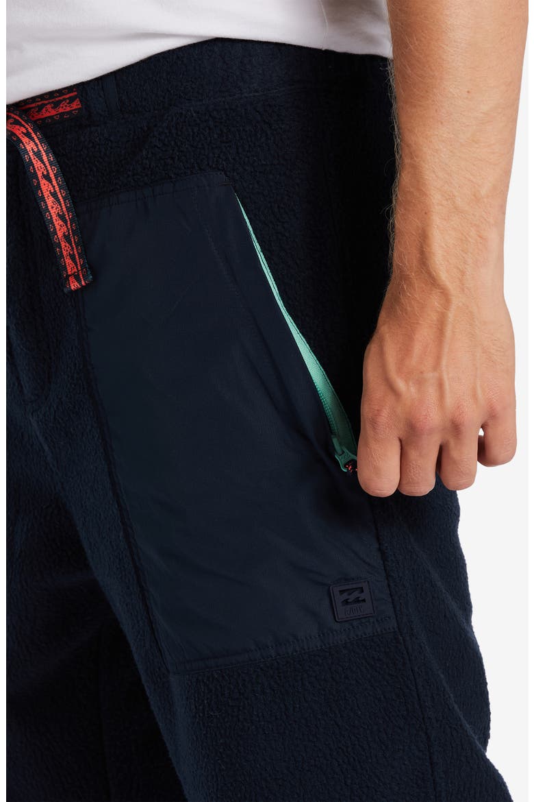 Boundary Belted Polar Fleece Trail Pants, Alternate, color, NAVY