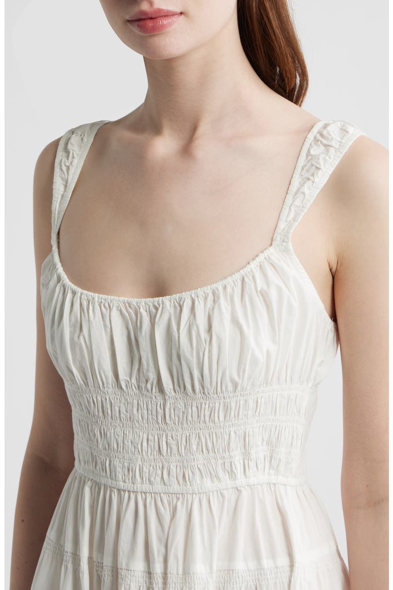 Clover Organic Cotton Poplin Tiered Sundress, Alternate, color, SALT