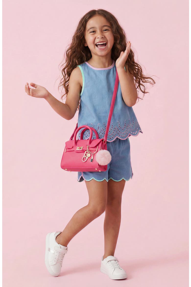 Kids' Glamour Purse Buckle Bag, Alternate, color, DARK PINK