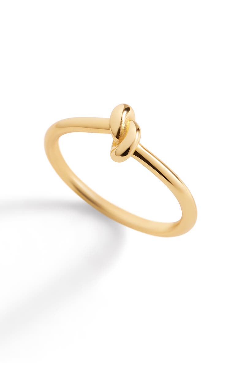 Mint & Lily Classic Gold Knot Ring, Main, color, 18K Gold Over Sterling Silver