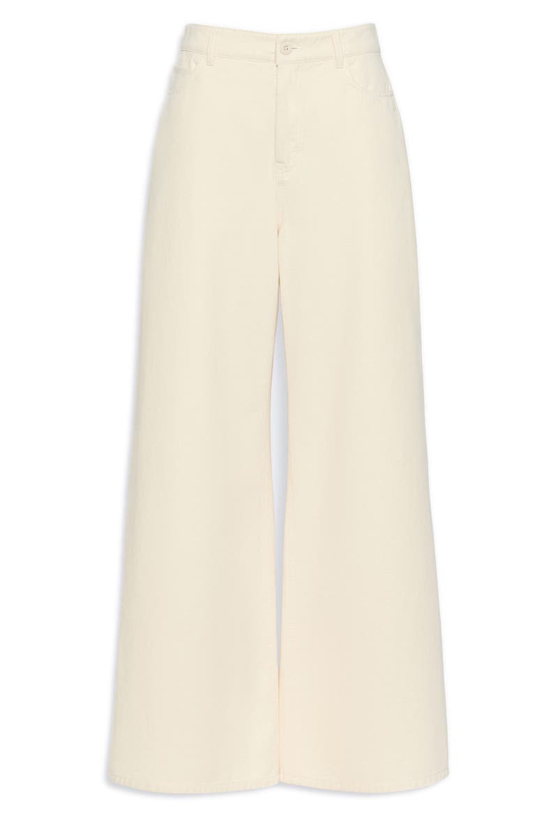 Canneti Wide Leg Cotton Pants, Alternate, color, ECRU