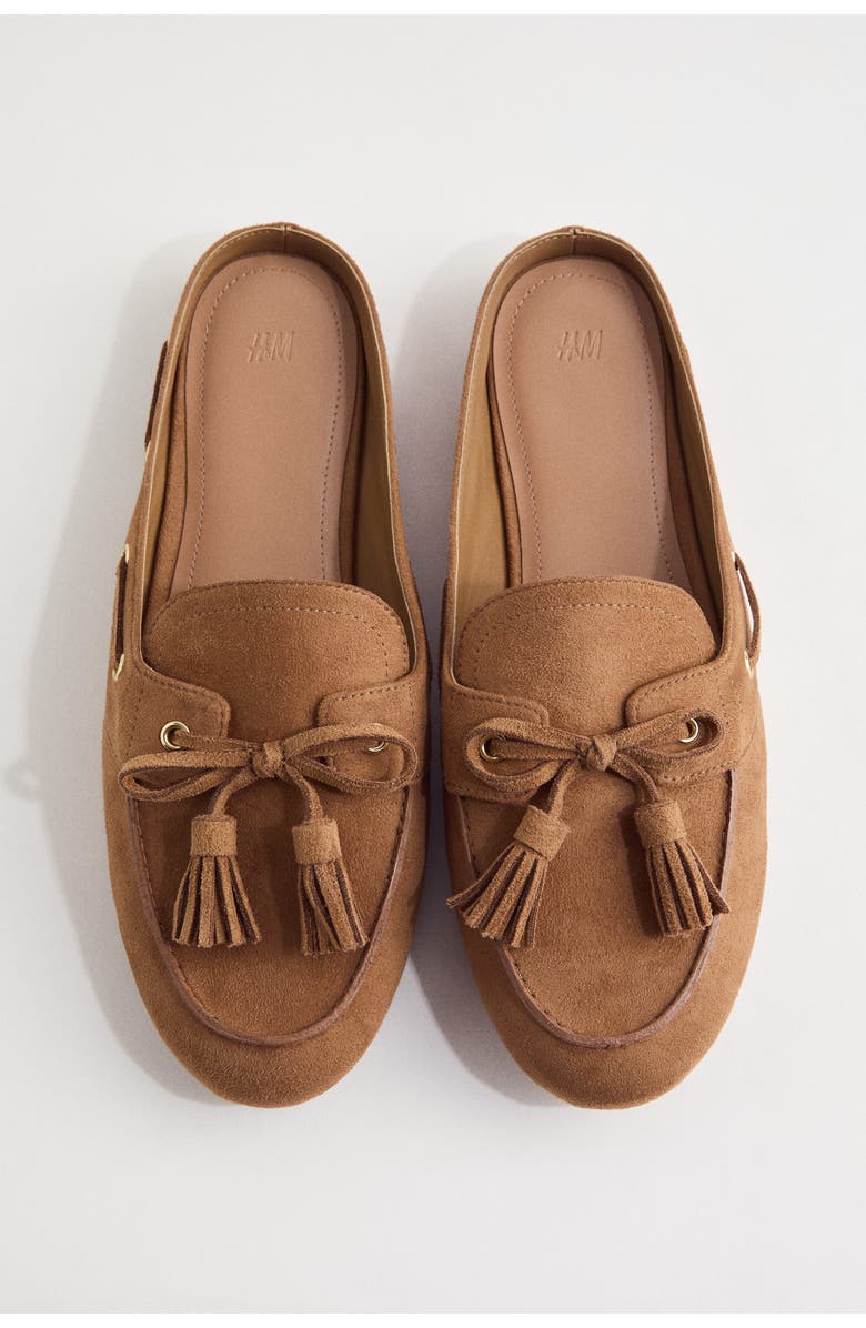 H&M Loafer Mules, Alternate, color, Dark Beige