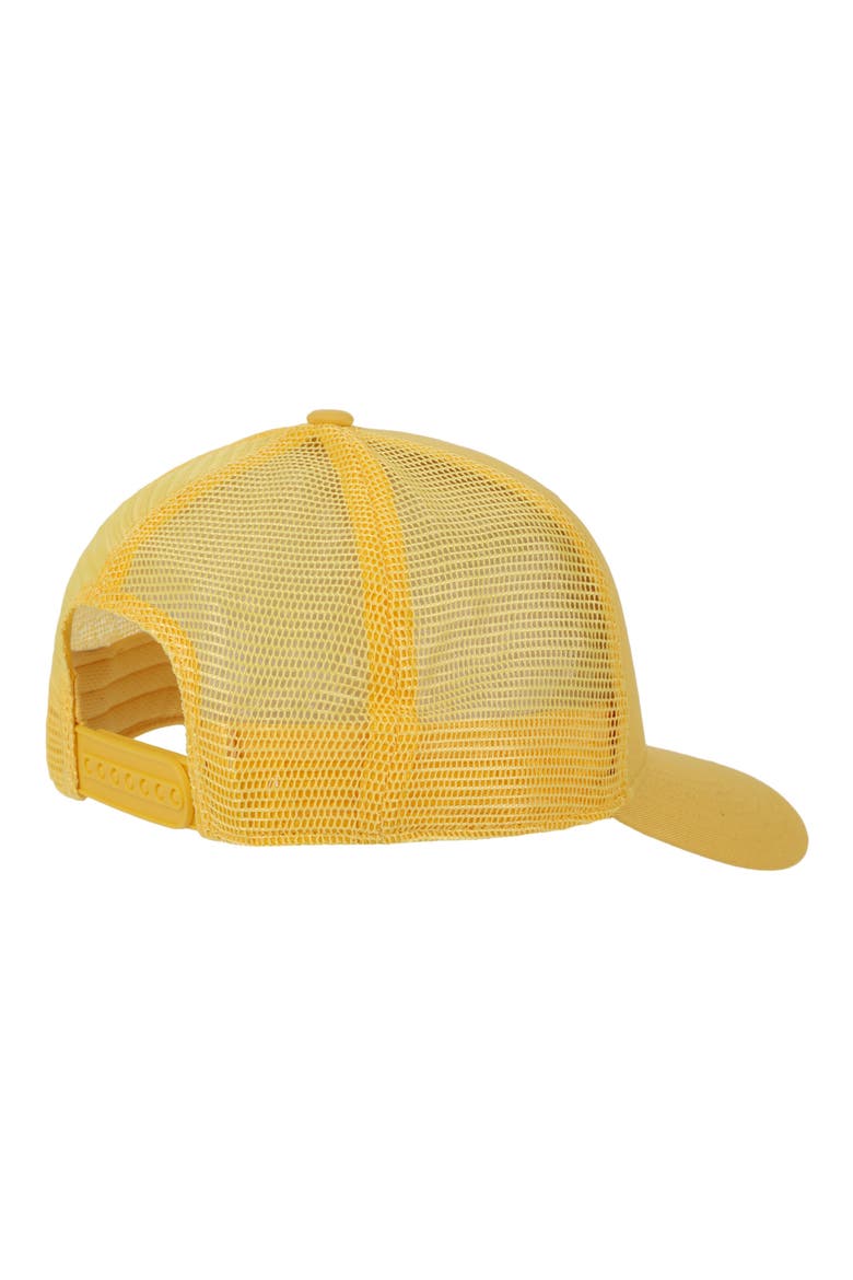 Stacked Patch Logo Trucker Hat, Alternate, color, CLEMENTINE
