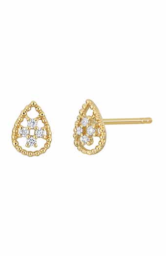 Bony Levy Mykonos Diamond Teardrop Stud Earrings