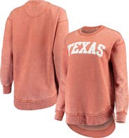 PRESSBOX Women's Pressbox Burnt Orange Texas Longhorns Vintage Wash Pullover Sweatshirt
