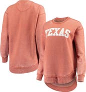 PRESSBOX Women's Pressbox Burnt Orange Texas Longhorns Vintage Wash Pullover Sweatshirt