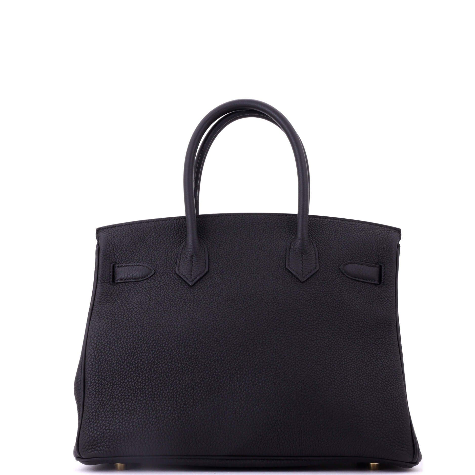 Pre-Owned Hermes Birkin Handbag Black Togo with Gold Hardware 30, Alternate, color, Noir