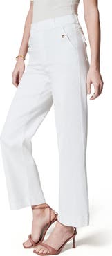 SPANX® Stretch Twill Wide Leg Crop Pants | Nordstromrack