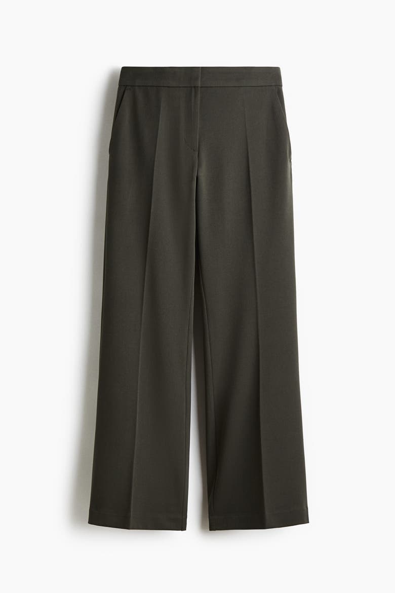 Flared Tailored Trousers, Alternate, color, Dark dusty green