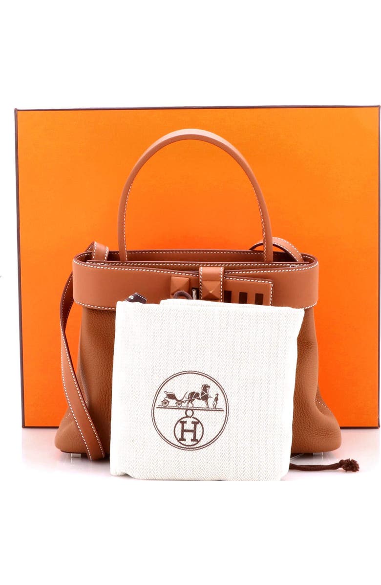 Pre-Owned Hermes Medor Handbag Togo, Alternate, color, Gold