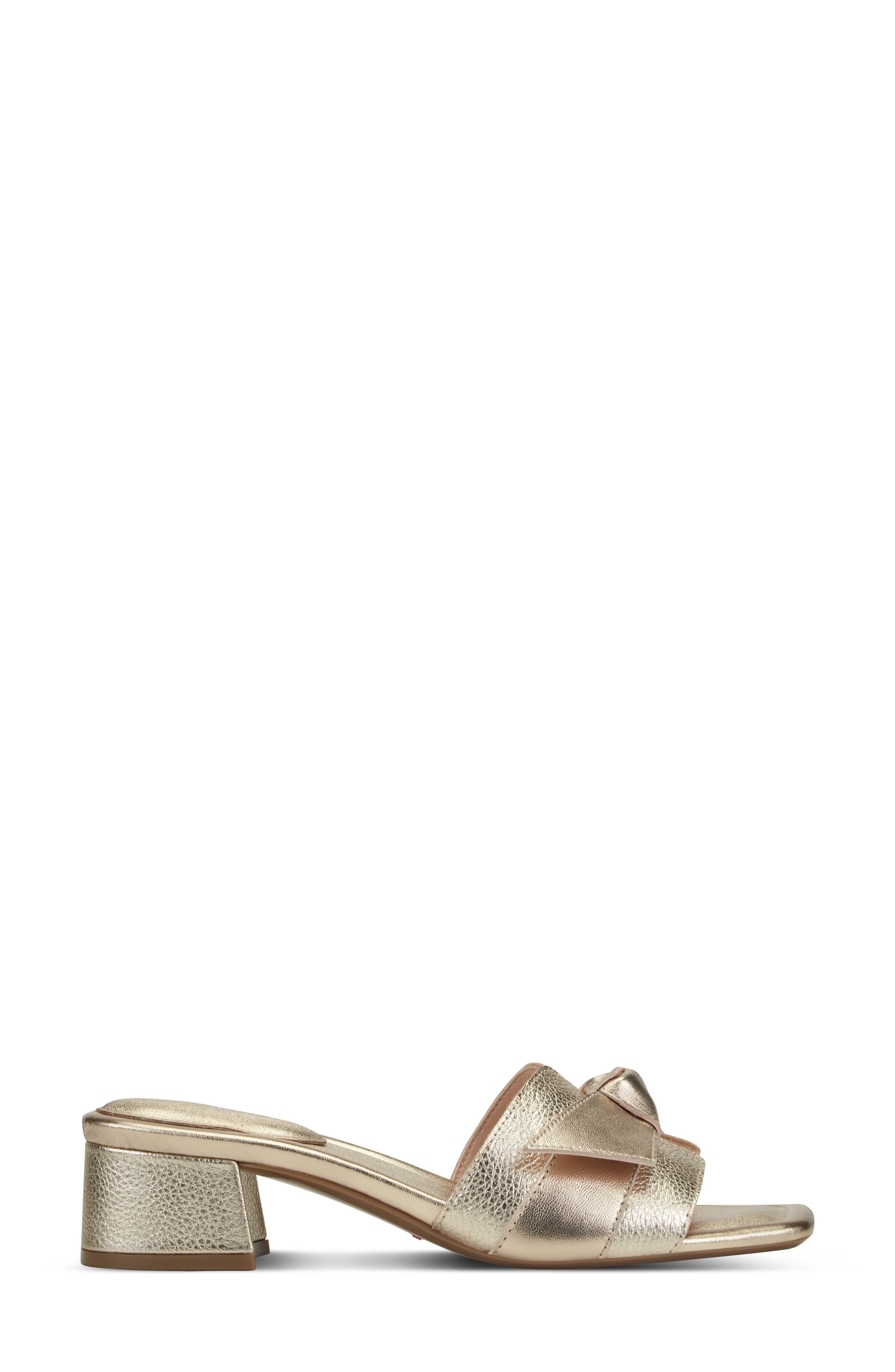 Rockport Carsie Slide Sandal, Alternate, color, Gold Leather