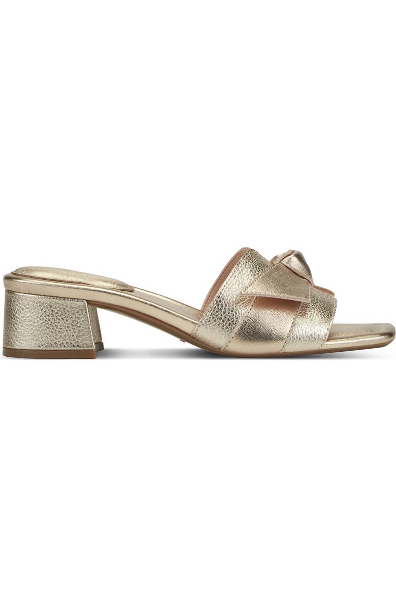 Rockport Carsie Slide Sandal, Alternate, color, Gold Leather