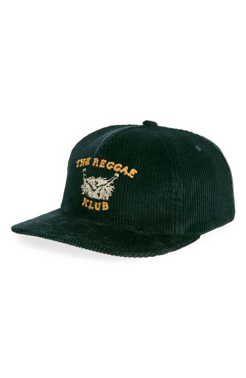 Nicholas Daley Chain Stitch Corduroy Baseball Cap in Black 