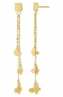 Bony Levy 14K Gold Butterfly Chain Drop Earrings