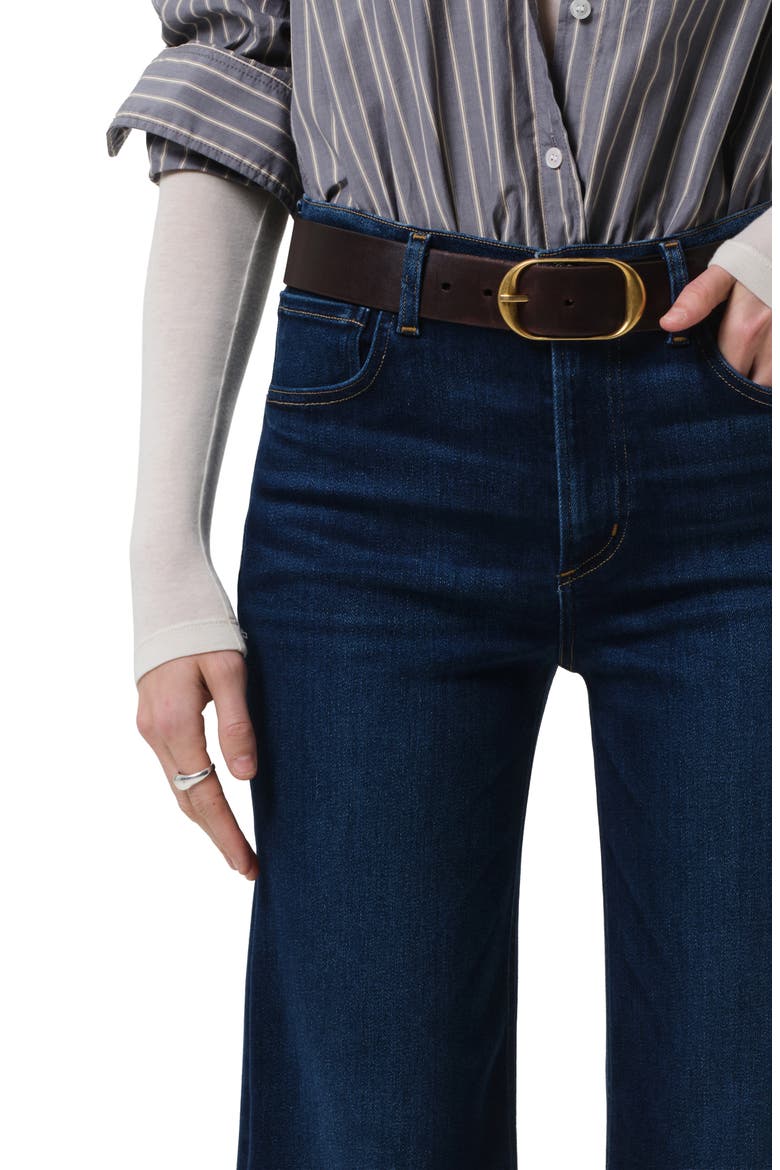 Lyra High Waist Ankle Wide Leg Jeans, Alternate, color, DAKOTA MEDIUM INDIGO
