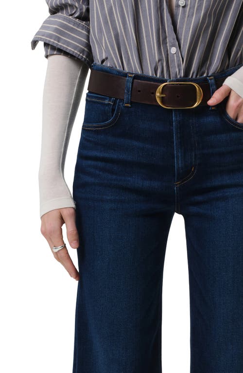 Citizen Of Humanity Womens Lotus (dk Indigo) Lyra Wide-crop-leg High-rise Stretch-regenerative-denim Blend Jeans In Blue