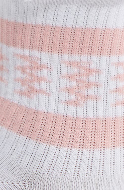 Stems Stripe Lettuce Edge Quarter Socks