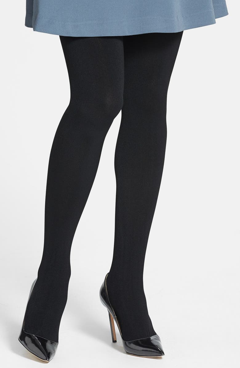 Oroblu 'Warm & Soft' Brushed Fleece Tights, Main, color, Black