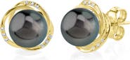 The Pearl Source Tahitian South Sea Pearl and Diamond Lexi Earrings