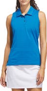 adidas Performance Sleeveless Jacquard Polo