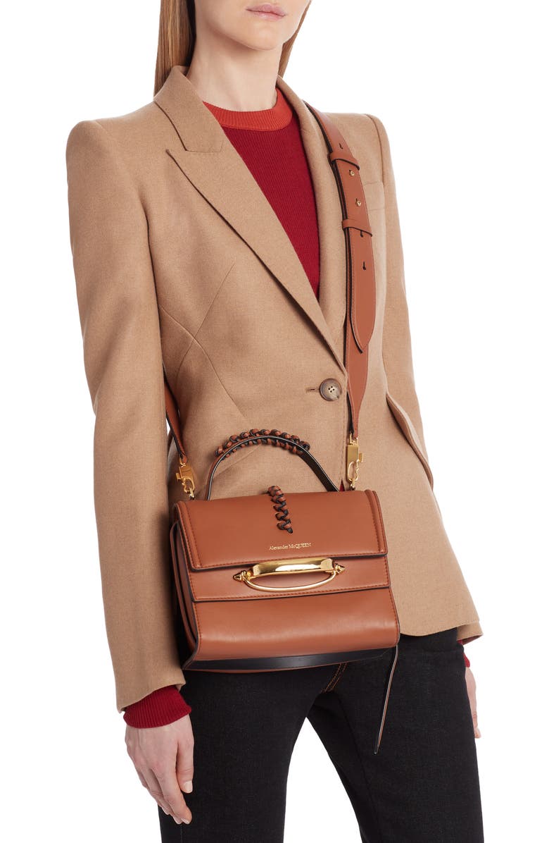 McQueen Alexander McQueen The Story Leather Top Handle Bag, Alternate, color,