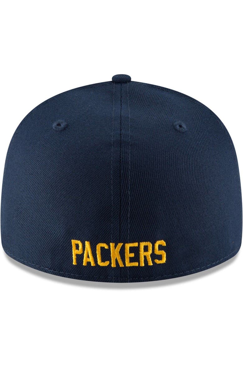 Men's New Era Navy Green Bay Packers Omaha Throwback Low Profile 59FIFTY Fitted Hat, Alternate, color, Navy