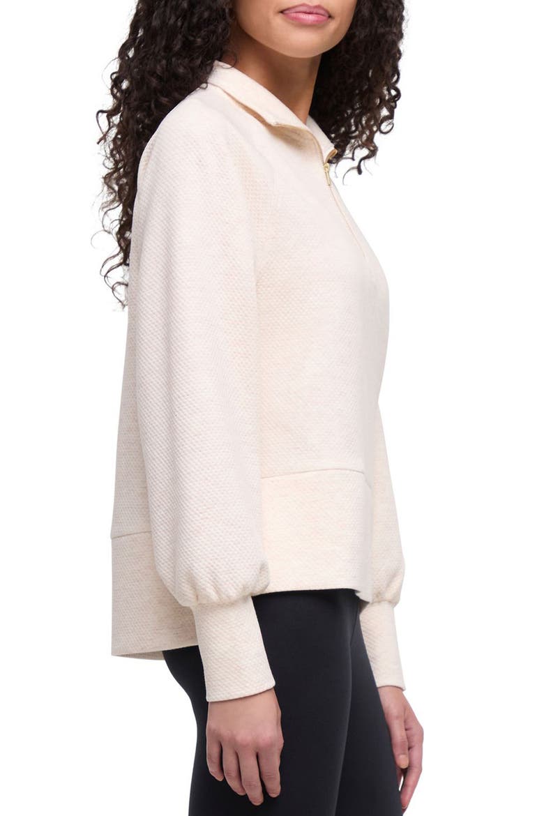 Gina Quarter Zip Pulllover, Alternate, color, HEATHER OATMEAL BEIGE