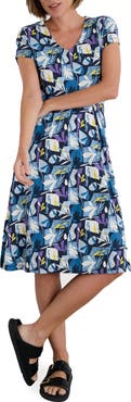 Seasalt Cornwall Pier View Stretch Organic Cotton Fit & Flare Dress