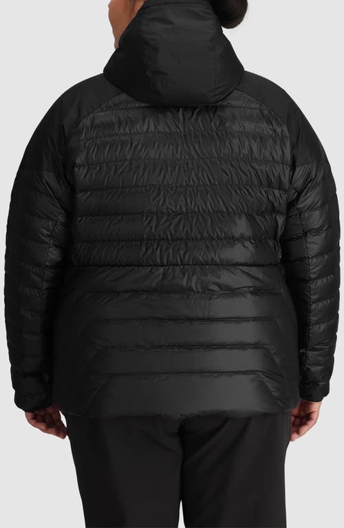 Outdoor Research Helium 800 Fill Power Down Hooded Jacket In Black