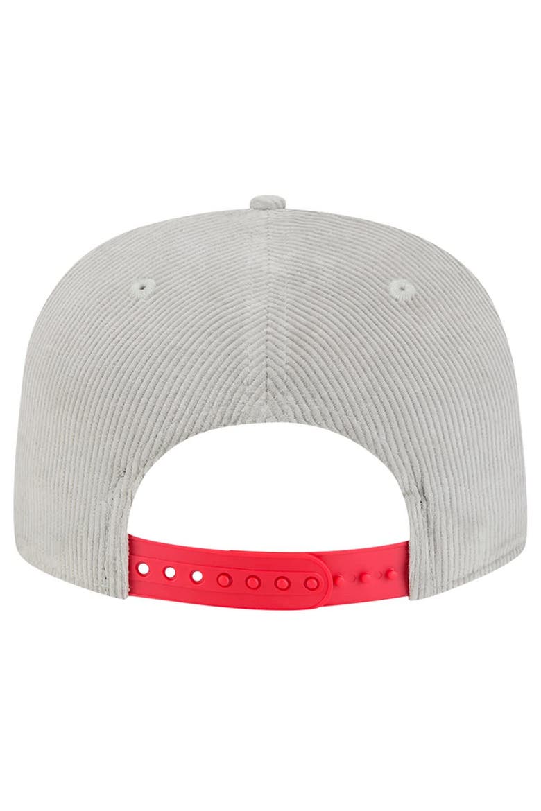 Men's New Era Gray Chicago Cubs Corduroy Golfer Snapback Hat, Alternate, color, Gray
