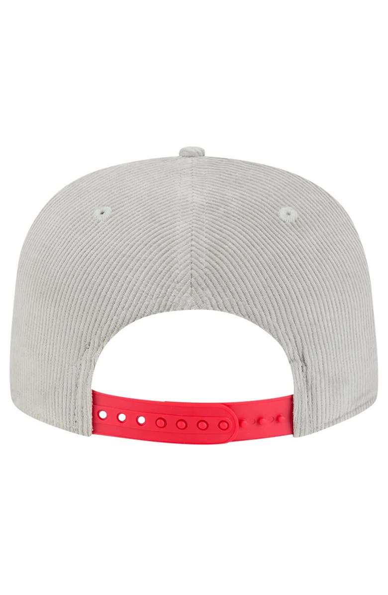 New Era Men's New Era Gray Chicago Cubs Corduroy Golfer Snapback Hat, Alternate, color, Gray