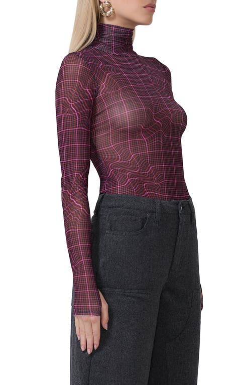 AFRM AFRM ZADIE PRINT TURTLENECK MESH TOP 