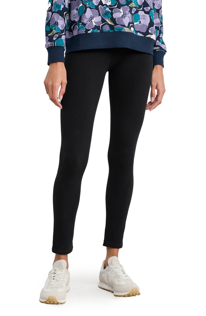 Seasalt Cornwall Sea Dance Cotton Leggings, Main, color, Black