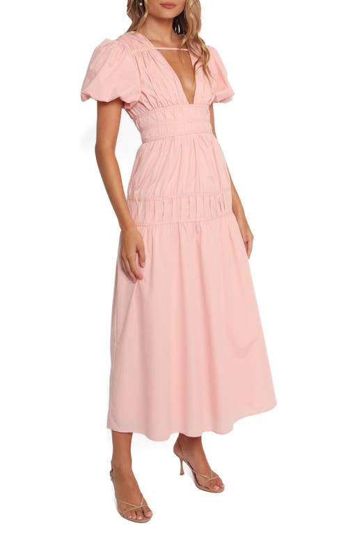 Petal And Pup Petal & Pup Joedy Puff Sleeve Maxi Dress In Pink