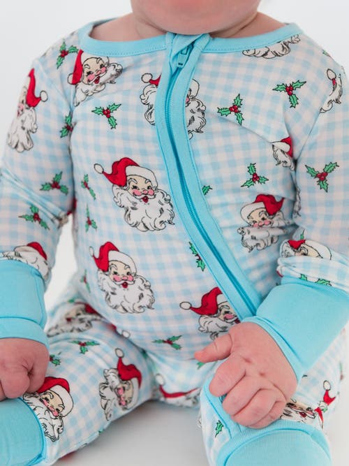 Rufflebutts Softsnooze Convertible One Piece Pajama In Blue