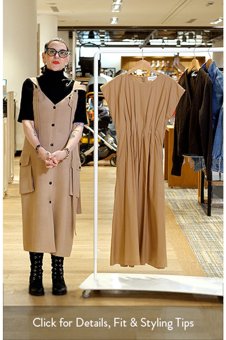 Gathered Waist Cotton Midi Dress video