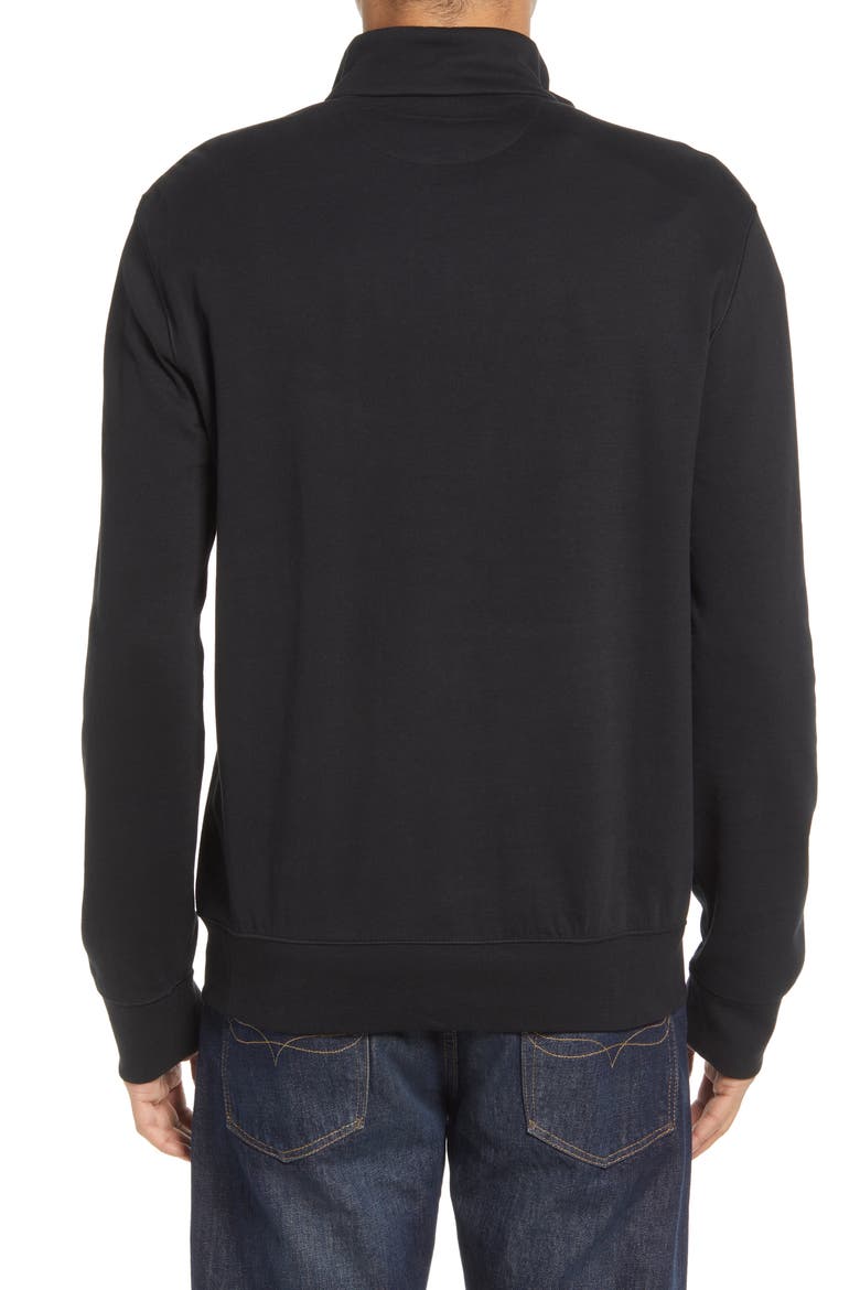 Men's Double Knit Jersey Half Zip Pullover, Alternate, color, POLO BLACK/ C9686