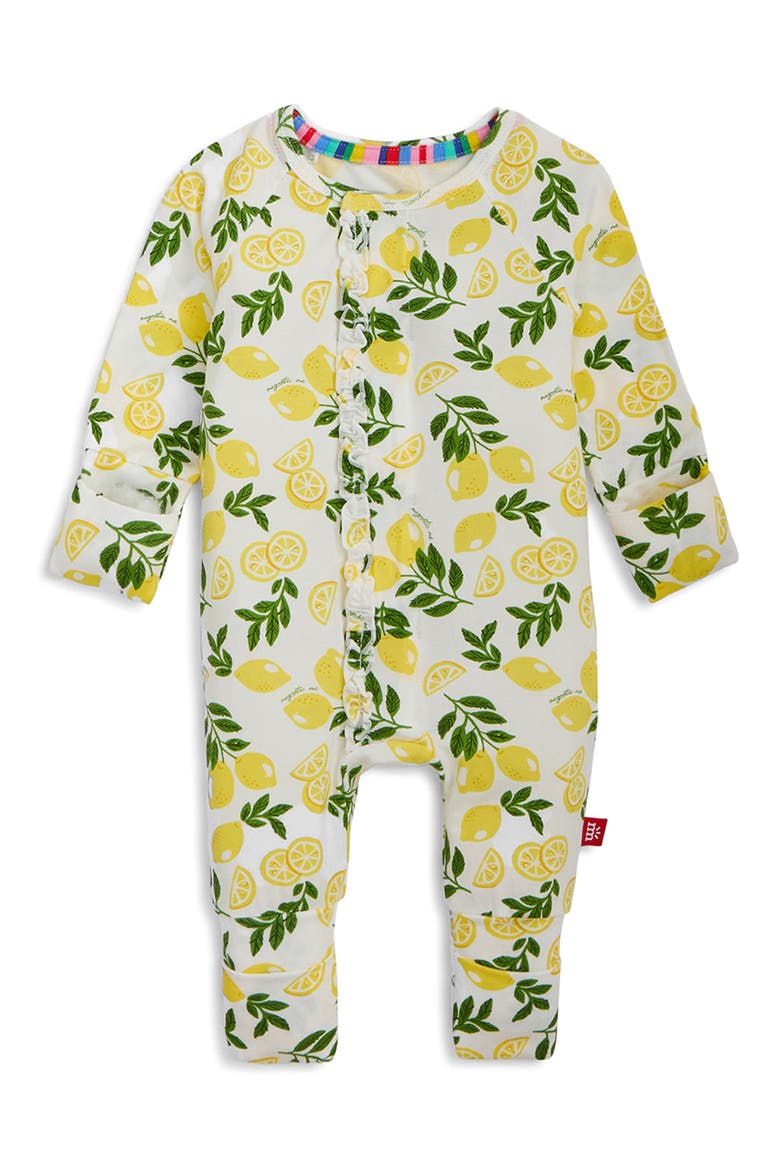 Simply The Zest Magnetic Closure Covertible One-Piece Pajamas, Main, color, WHITE