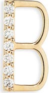 LANA 14K Gold Diamond Initial Single Stud Earring