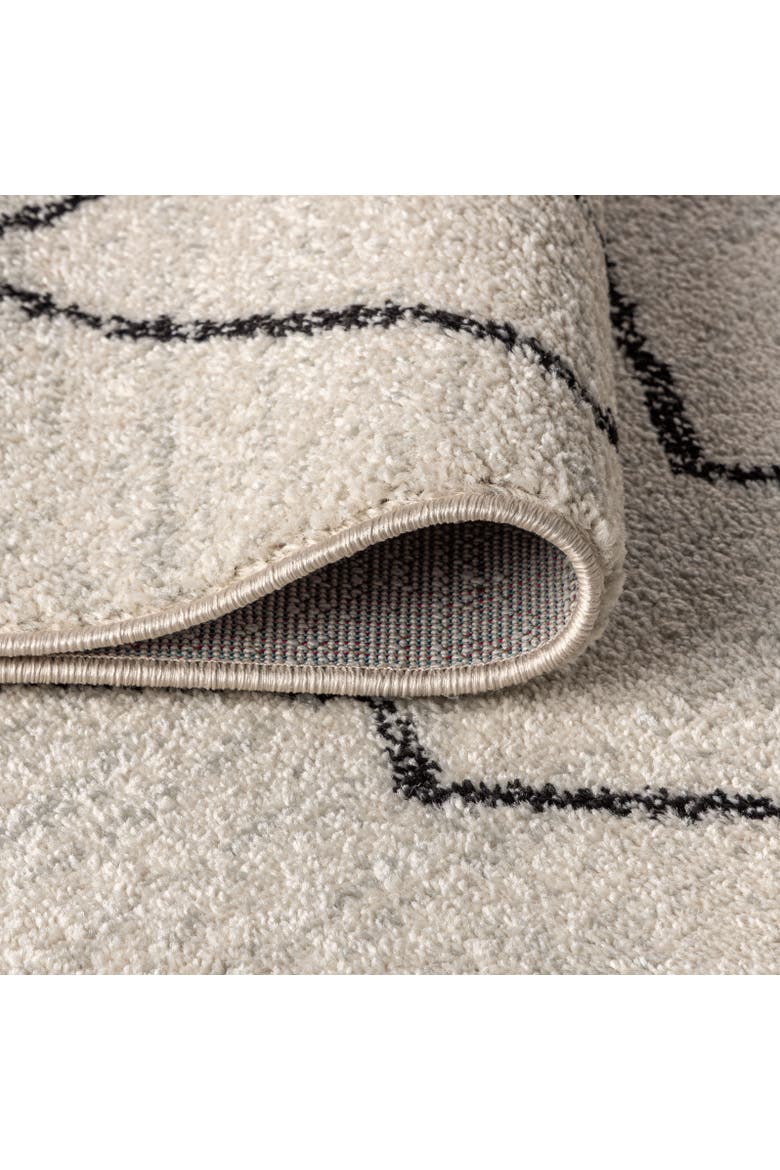 Alia Moroccan Beni Souk Area Rug, Alternate, color, Cream/Black