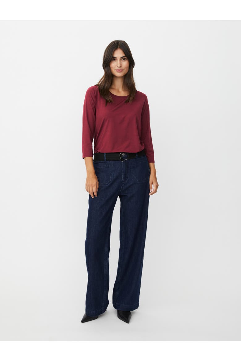 MaCecille 3/4 Sleeve T-Shirt, Alternate, color, Tawny Port
